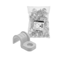 Крепеж-скоба для трубы 20 мм односторонняя для прямого монтажа (50 шт.) серая   SQ0405-6002  TDM