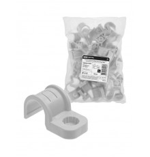 Крепеж-скоба для трубы 20 мм односторонняя для прямого монтажа (50 шт.) серая   SQ0405-6002  TDM