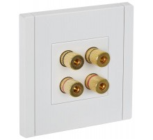 FORTE&PIANO Аудиорозетка 4-местная FP239 белый  FP-S40-K01  IEK