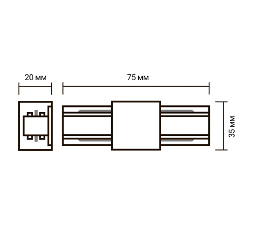 Коннектор для встраиваемого шинопровода белый I-образный PTR/R CI-WH  .5031838  Jazzway