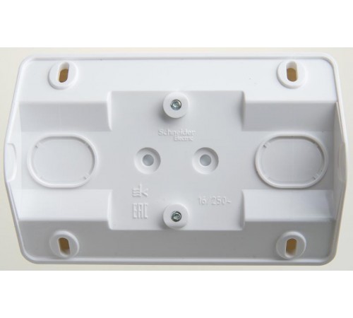 Этюд Белый О/У Розетка 2-ая угловая без заземления без шторок 16А 250B  PA16-105B  SE