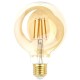 Лампа светодиодная F-LED G95-7W-824-E27 gold (филамент, шар зол, 7Вт, тепл, E27) (20/420)  Б0047662  ЭРА