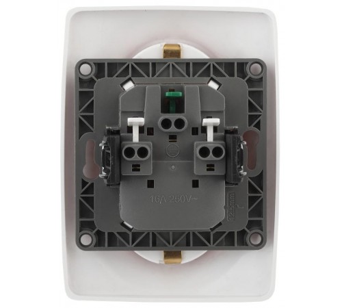 Розетка 2-ая с заземлением 16A-250В IP20 Эра12 белый  Б0031228  ЭРА