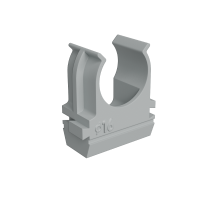 Крепеж-клипса для пластиковых труб D16 мм, серая (упак. 100 шт)  KM-KK-16  КМ - профиль