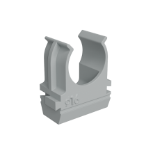 Крепеж-клипса для пластиковых труб D16 мм, серая (упак. 100 шт)  KM-KK-16  КМ - профиль