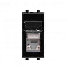 Компьютерная розетка "Черный квадрат" "Avanti" RJ-45 модульная, кат. 6 экран, 1 мод  4402391  DKC