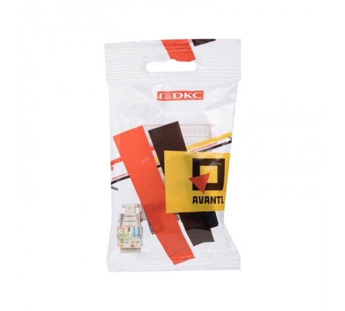 Компьютерная розетка "Черный квадрат" "Avanti" RJ-45 модульная, кат. 6 экран, 1 мод  4402391  DKC