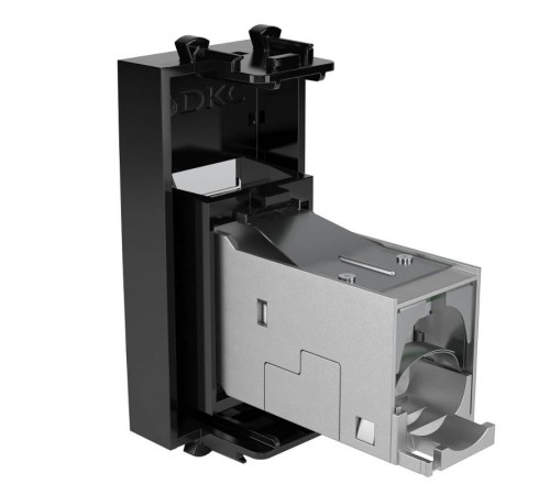 Компьютерная розетка "Черный квадрат" "Avanti" RJ-45 модульная, кат. 6 экран, 1 мод  4402391  DKC