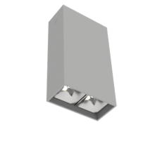 Светодиодный светильник DL-Box Reflect Multi 1x2 накладной 8 Вт 4000 К 80х40х150 мм RAL7045 серый муар DALI  V1-R0-70251-20D55-2000840  VARTON