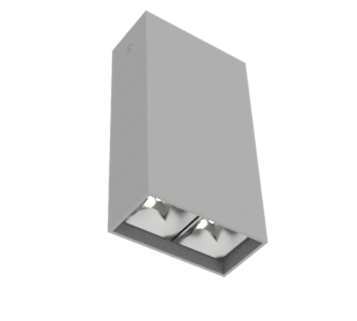 Светодиодный светильник DL-Box Reflect Multi 1x2 накладной 8 Вт 4000 К 80х40х150 мм RAL7045 серый муар  V1-R0-70251-20L23-2000840  VARTON