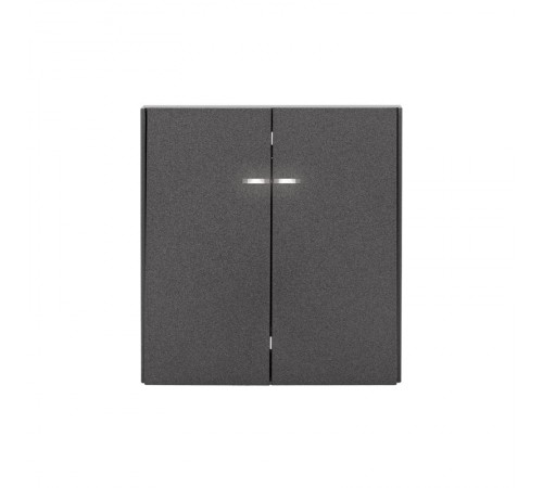 Выключатель STRONG 2 кл с подсветкой 10А с/у графит  KR-78-0714-6  Kranz