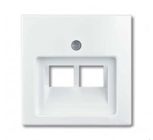 ABB Basic 55 Альп. белый Накладка 2-ой ТЛФ/комп розетки наклонной  1753-0-0095   2CKA001753A0095  ABB