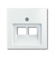 ABB Basic 55 Альп. белый Накладка 2-ой ТЛФ/комп розетки наклонной  1753-0-0095   2CKA001753A0095  ABB