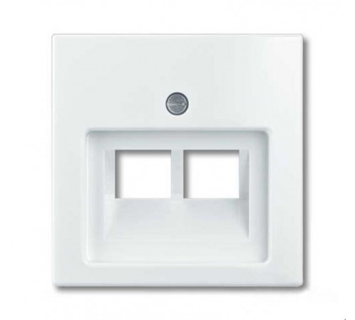 ABB Basic 55 Альп. белый Накладка 2-ой ТЛФ/комп розетки наклонной  1753-0-0095   2CKA001753A0095  ABB