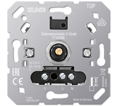 Роторная спутниковая вставка 3-проводная  1733DNE  Jung