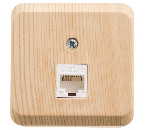 Этюд Сосна О/У Розетка компьютерная RJ45 кат.5E  KOMA-001D  SE