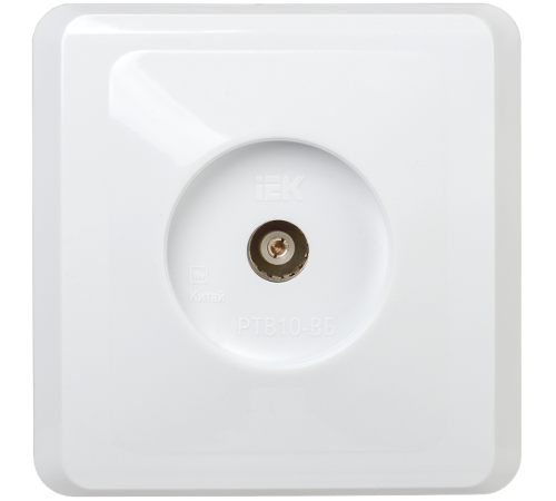 ВЕГА белый Розетка 1-местная телевизионная TV РТВ10-ВБ  EAV10-K01-DM  GENERICA