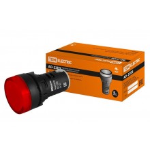 Лампа AD-22DS(LED)матрица d22мм красный 24В AC/DC   SQ0702-0006  TDM