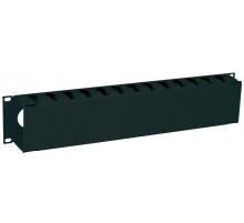 Кабельный органайзер с крышкой 19" 2U, черный  CO05-2MCM  ITK