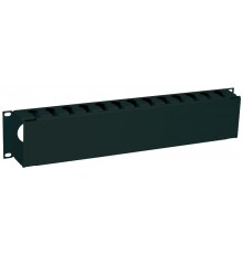 Кабельный органайзер с крышкой 19" 2U, черный  CO05-2MCM  ITK