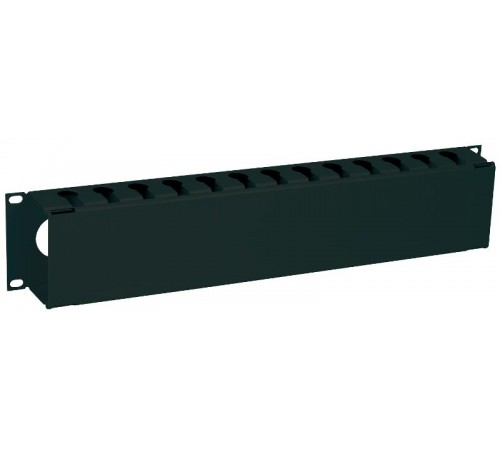 Кабельный органайзер с крышкой 19" 2U, черный  CO05-2MCM  ITK