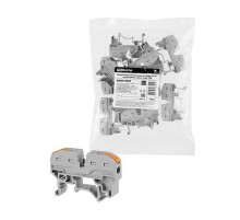 Соединительная проходная клемма СК-421 на DIN-рейку, серая, 4мм2 (10 шт/упак)  SQ0527-0045  TDM