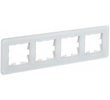 BRITE Рамка 4-ая РУ-4-2-Бр стекло белый RE  BR-M42-G-41-K01  IEK