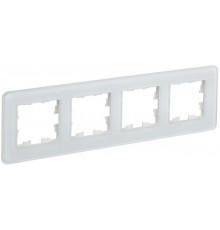 BRITE Рамка 4-ая РУ-4-2-Бр стекло белый RE  BR-M42-G-41-K01  IEK