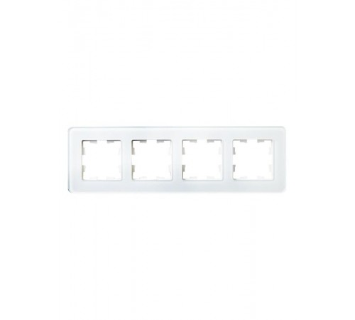 BRITE Рамка 4-ая РУ-4-2-Бр стекло белый RE  BR-M42-G-41-K01  IEK