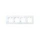 BRITE Рамка 4-ая РУ-4-2-Бр стекло белый RE  BR-M42-G-41-K01  IEK