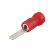 Наконечники штифтовые плоские изолированные с ПВХ манжетой 1,5-10 красные (100 шт/уп)  PR08.10393  Промрукав