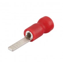 Наконечники штифтовые плоские изолированные с ПВХ манжетой 1,5-10 красные (100 шт/уп)  PR08.10393  Промрукав
