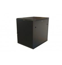 TWB-1868-SR-RAL9004 Шкаф настенный 19-дюймовый (19"), 18U, 908x600х800мм, металлич. дверь с замком, две боковые панели, черн. 475667  Hyperline