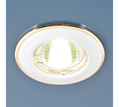 Светильник точечный встраиваемый 7002 MR16 WH/GD белый/золото  a035074  Elektrostandard