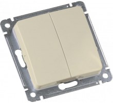 ВС10-4621-02 Выключатель скрытой установки, двухклавишный, двухполюсной, цвет сосна  ВС10-4621-02  HEGEL