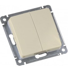 ВС10-4621-02 Выключатель скрытой установки, двухклавишный, двухполюсной, цвет сосна  ВС10-4621-02  HEGEL