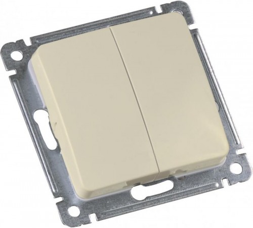 ВС10-4621-02 Выключатель скрытой установки, двухклавишный, двухполюсной, цвет сосна  ВС10-4621-02  HEGEL