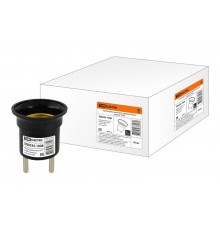 Переходник вилка-Е27 карболитовый, черный  SQ0335-1008  TDM