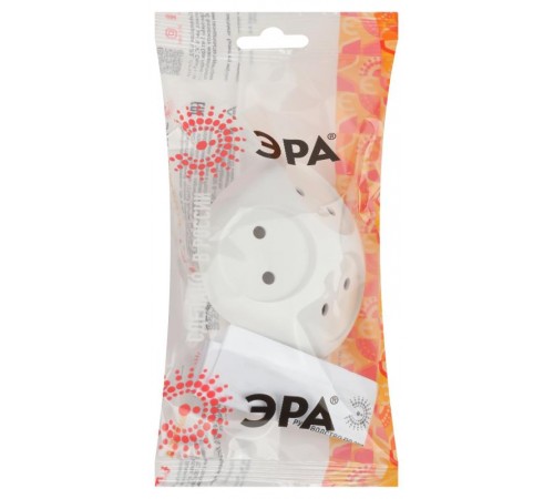 Разветвитель электрический SPx-3-W на 3 розетки без заземления 10А белый  Б0053481  ЭРА