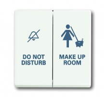 Клав. для мех. 2-клав.выкл./перекл./кнопки, с символом "Уборка/Не бесп.", серия solo/future, цвет белы бархат  1751-0-3023   2CKA001751A3023  ABB