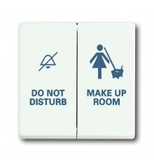 Клав. для мех. 2-клав.выкл./перекл./кнопки, с символом "Уборка/Не бесп.", серия solo/future, цвет белы бархат  1751-0-3023   2CKA001751A3023  ABB