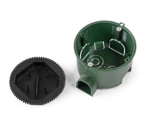 Коробка установочная 80-0560СКм безгалогенная (HF) 68х45 с саморезами и крышкой (8шт/уп)  80-0560СКм  Промрукав