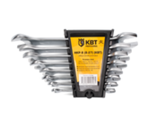 Набор гаечных рожковых ключей НКР-8 (8-27)  78365  КВТ