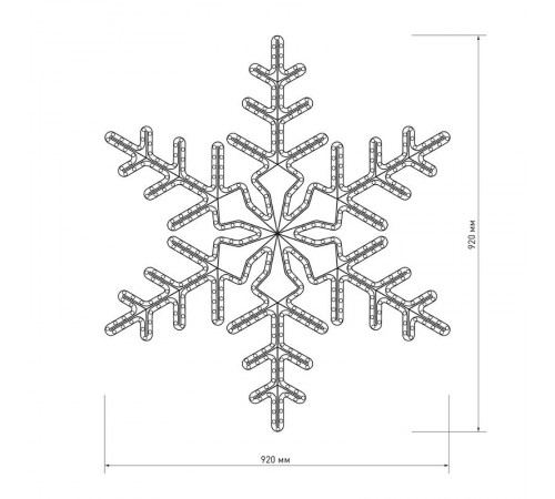 Фигура ARD-SNOWFLAKE-M3-920x920-432LED White (230V, 30W)  025306  Arlight