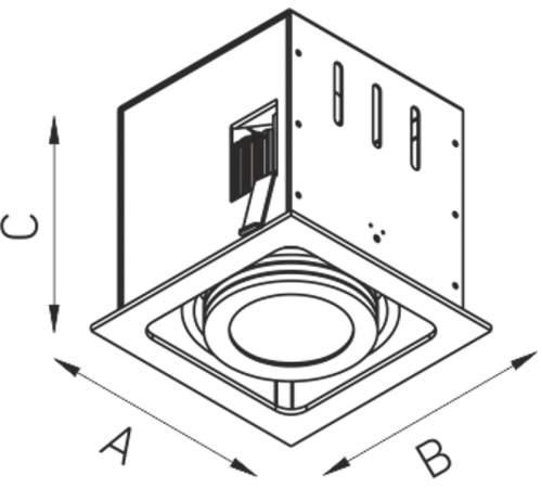 Светильник светодиодный ДВО ZIP B 215 2*15 BL D40 (w/o driver) 30Вт 3000К IP20  1275000360  Световые Технологии