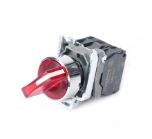 Пер-ль SB4 с подсвет в сборе 22мм 2поз красн с фикс металл 24В DC 1НО+1НЗ  SB4BK124B5  SE