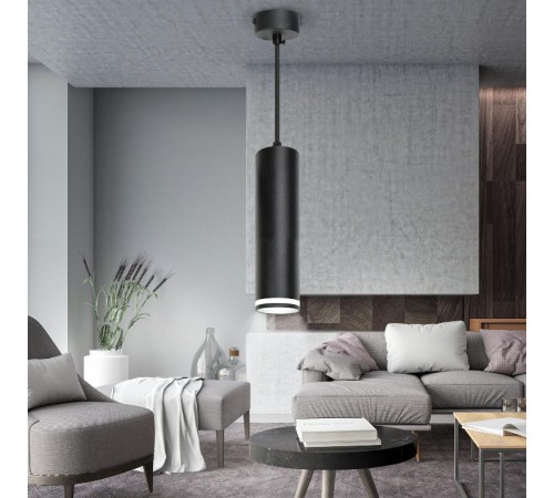 Светильник подвесной (подвес) PL16 BK MR16/GU10, черный, потолочный, цилиндр  Б0055574  ЭРА