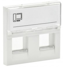 PRIMER Панель лицевая Keystone (2модуля /2входа) белая  PR-KK40D-PLK2-0-2-K01  IEK