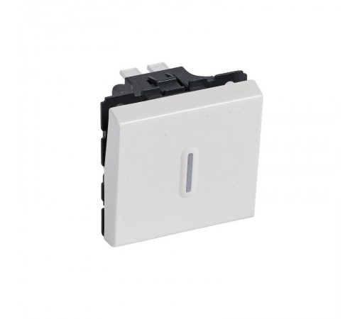 Переключатель на два направления без фиксации - со светодиодом - Программа Mosaic - 6 A - 2 модуля - антибактериальный  078716  Legrand