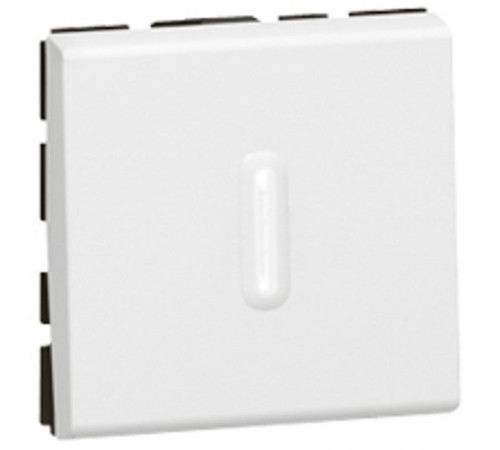 Переключатель на два направления без фиксации - со светодиодом - Программа Mosaic - 6 A - 2 модуля - антибактериальный  078716  Legrand